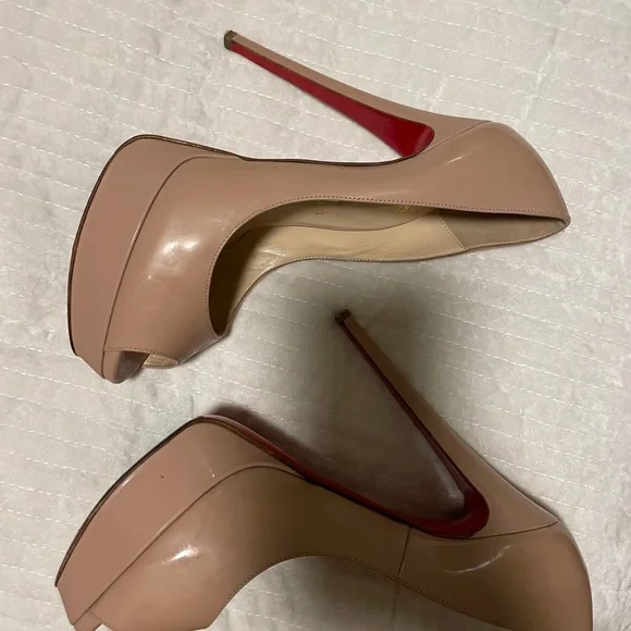 Christian Louboutin Lady Peep 150 nude - Picture 4 of 8